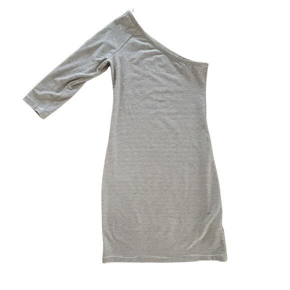 Topshop Petite Striped One-Shoulder Bodycon Dress/Top | Y2K Minimalist - Picture 1 of 5